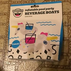 Pool Drink Holder Inflatable Unicorns 2 Pack NEW